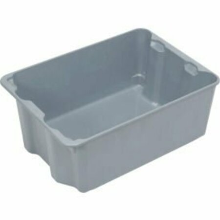 MFG TRAY Molded Fiberglass Toteline Nest and Stack Tote 780608 - 25-1/4" x 18" x10", Gray 7806085172